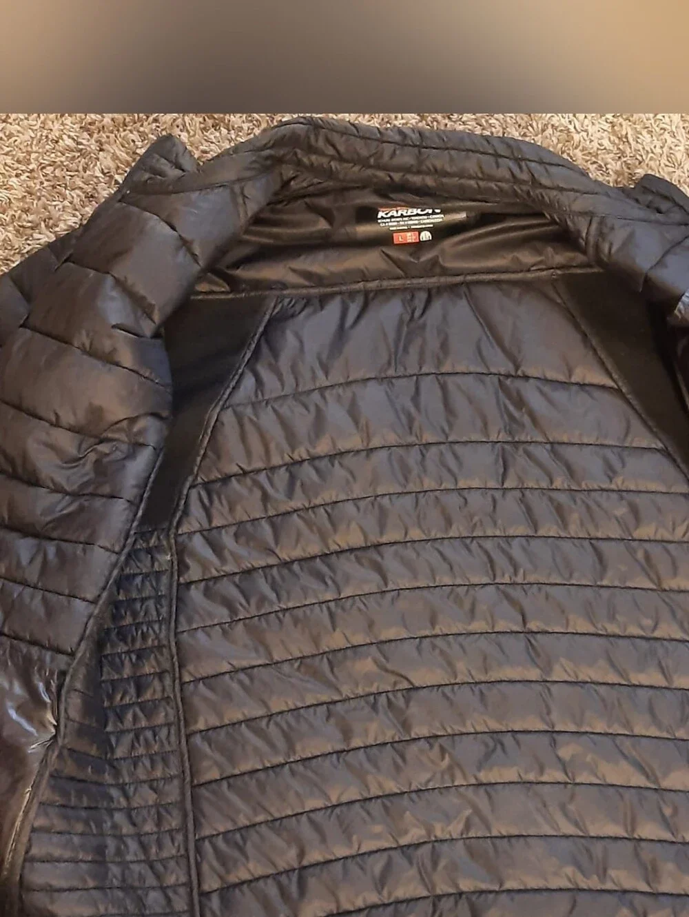 Karbon Puffer Men’s Black Quilted Insulated Jacket